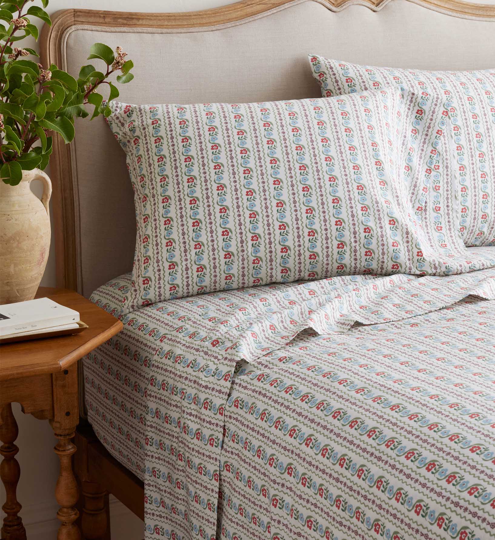 Percale Fitted Sheet - Delphine